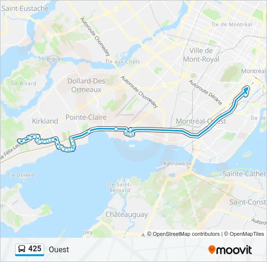 425 Bus Line Map