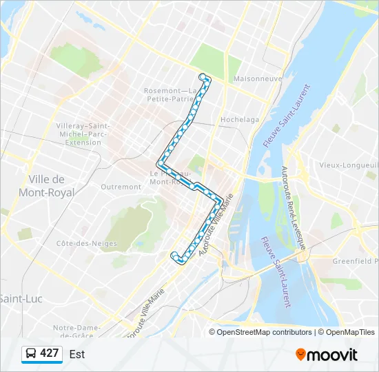 427 Bus Line Map