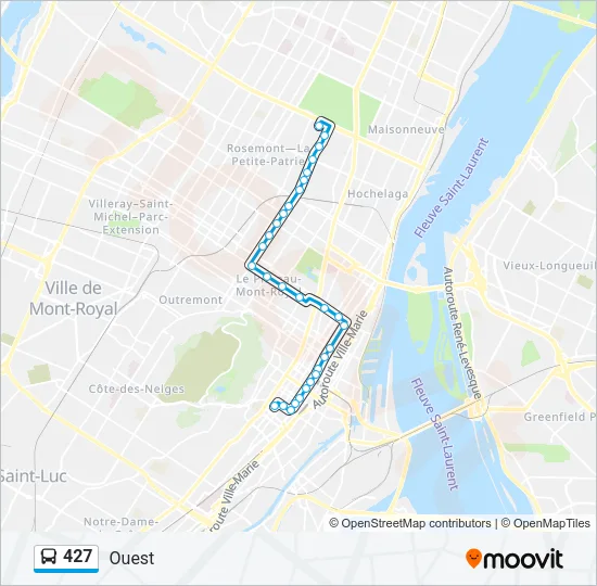 427 Bus Line Map