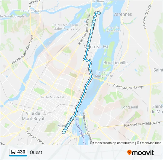 430 Bus Line Map