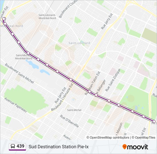 439 Bus Line Map