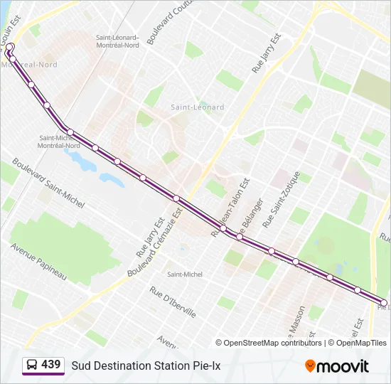 439 Bus Line Map