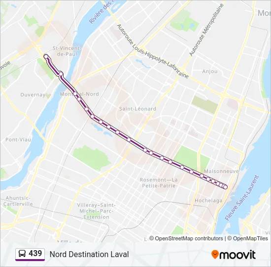 439 Bus Line Map