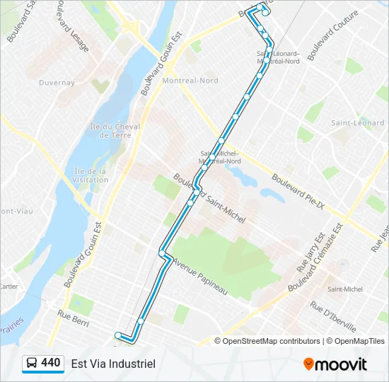 440 Bus Line Map