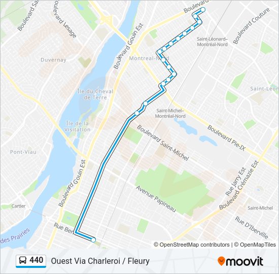 440 Bus Line Map