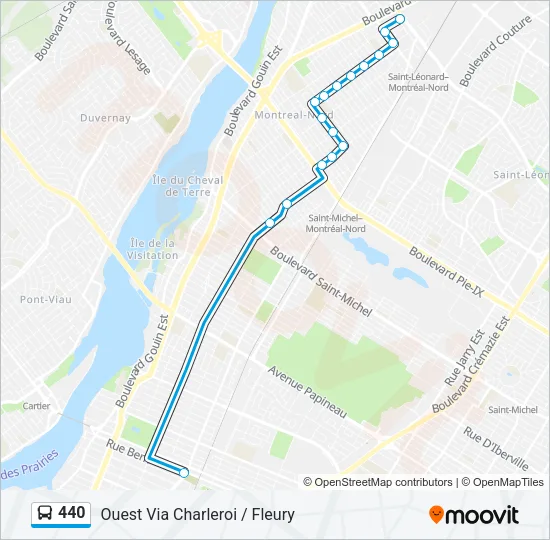 440 Bus Line Map