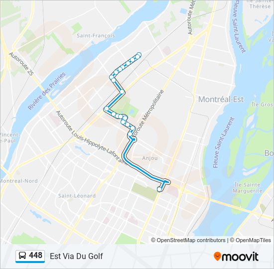 448 bus Line Map