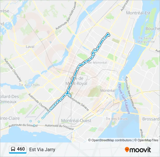 460 Bus Line Map