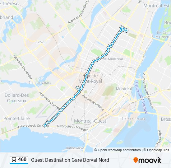 460 bus Line Map