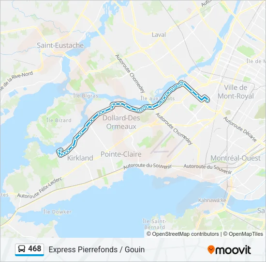 468 Bus Line Map