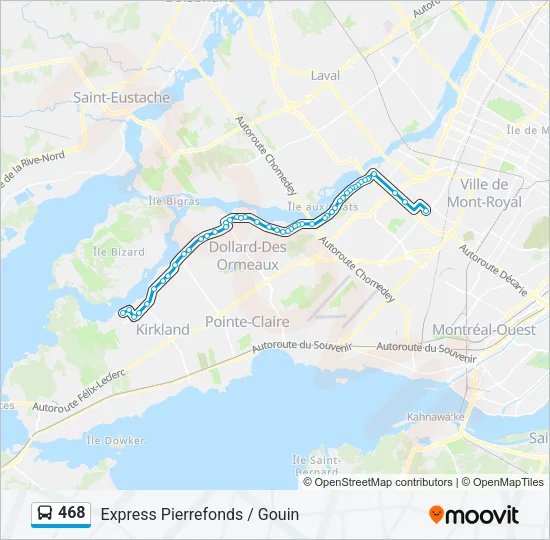 468 Bus Line Map