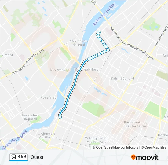 469 Bus Line Map