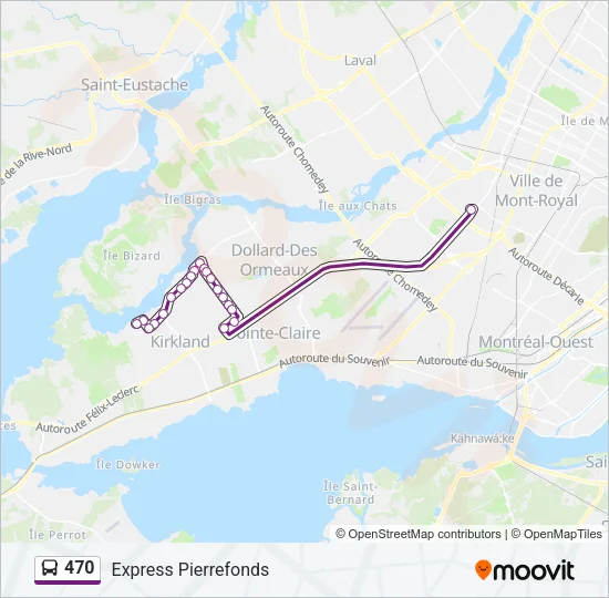 470 Bus Line Map