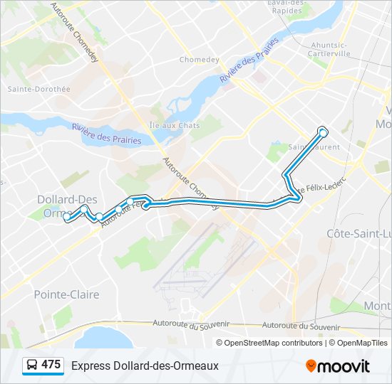 475 bus Line Map