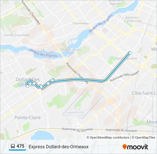 475 Bus Line Map