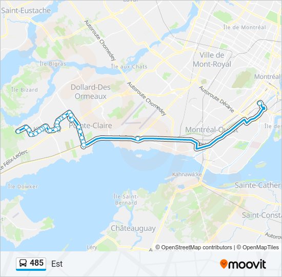 485 bus Line Map