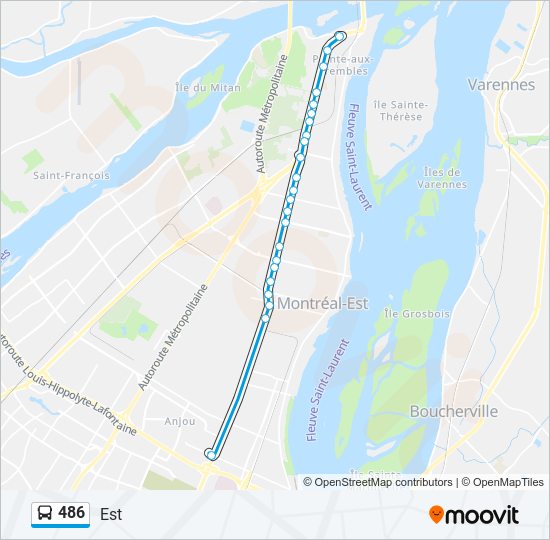 486 bus Line Map