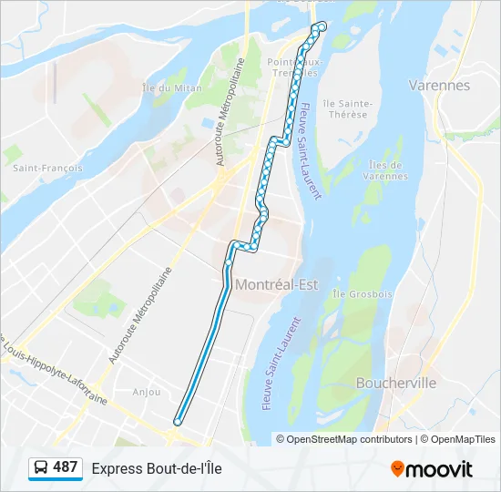487 Bus Line Map