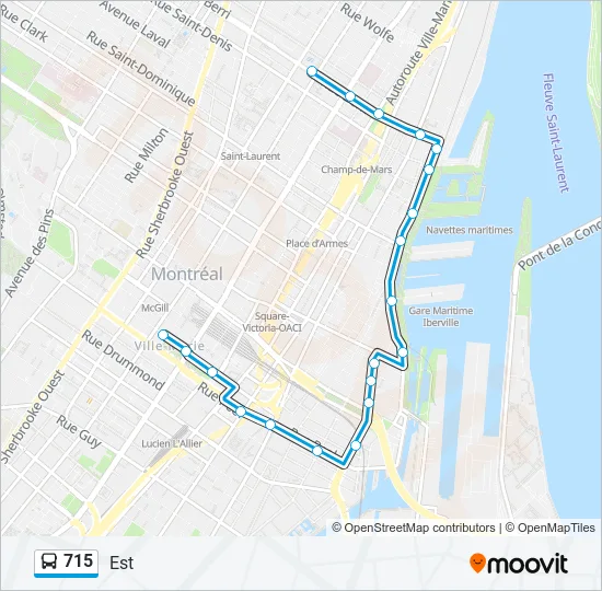 715 Bus Line Map