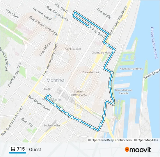 715 Bus Line Map