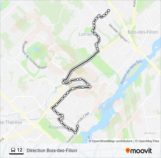 12 Bus Line Map