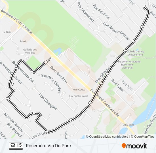 15 Bus Line Map