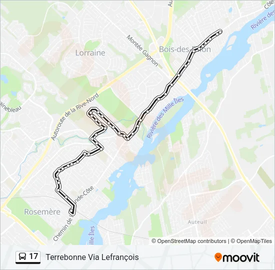 17 Bus Line Map