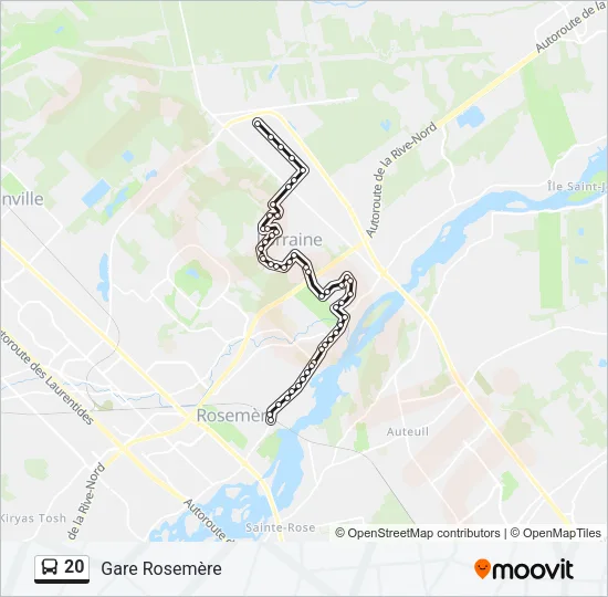 20 Bus Line Map