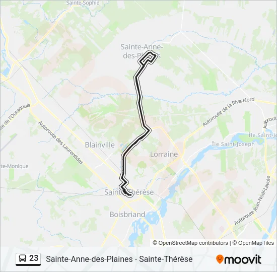 23 Bus Line Map