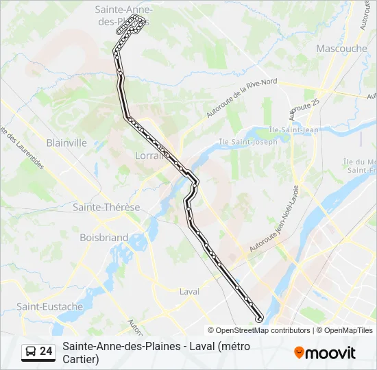 24 Bus Line Map
