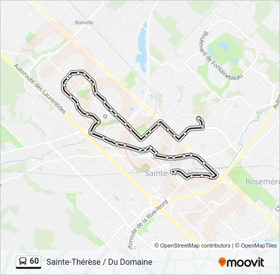 60 Bus Line Map