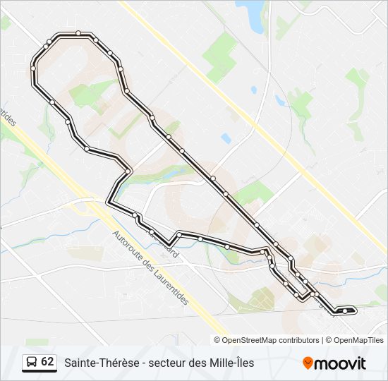 62 Bus Line Map