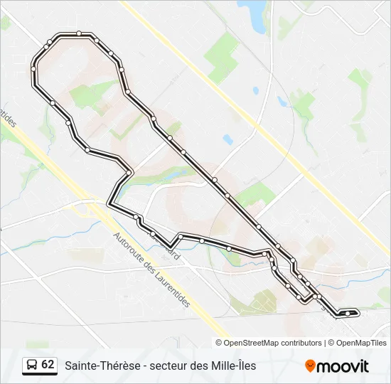 62 Bus Line Map