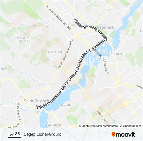 88 Bus Line Map