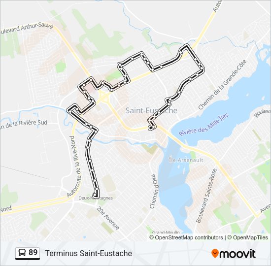 89 Bus Line Map
