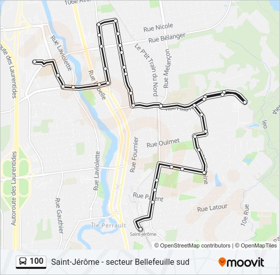 100 Bus Line Map