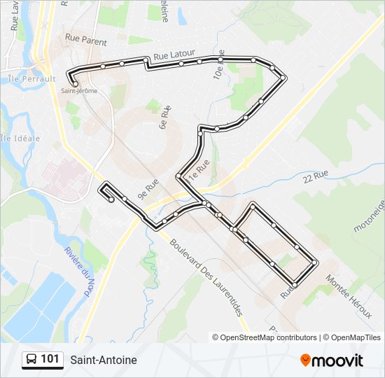 101 Bus Line Map