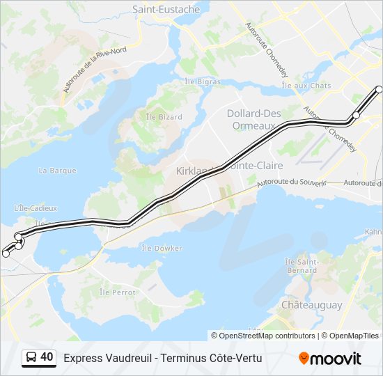 40 Bus Line Map