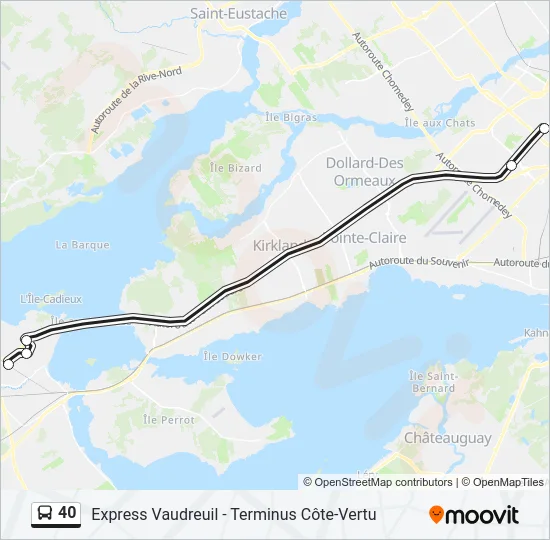 40 Bus Line Map