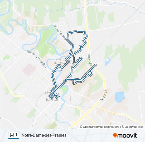 1 bus Line Map