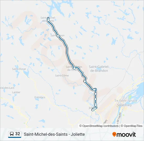 32 Bus Line Map