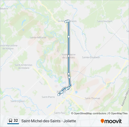 32 Bus Line Map