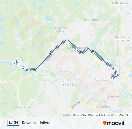 34 Bus Line Map