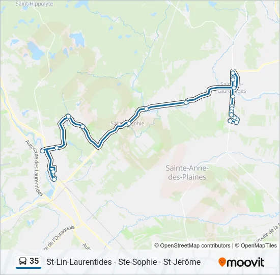 35 Bus Line Map