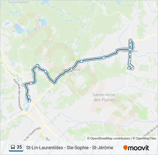35 Bus Line Map