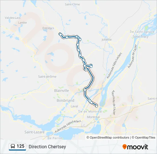 125 Bus Line Map