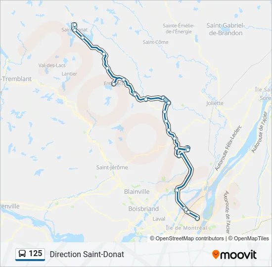 125 Bus Line Map
