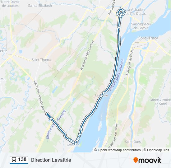 138 bus Line Map