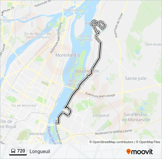 720 Bus Line Map
