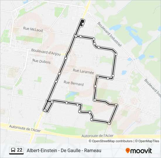 22 Bus Line Map